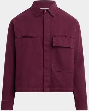 Hudson Jeans Apos;S Cotton Oversized-Pocket Utility Shirt - Purple