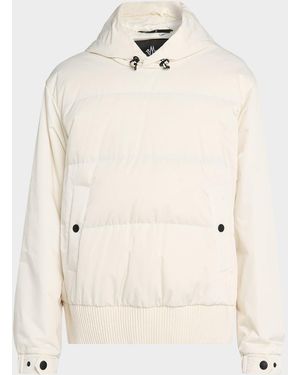 Moncler Quilted Down Hoodie - Natural