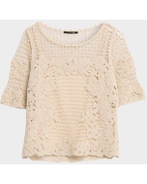 Kobi Halperin Magnolia Linen Scoopneck Blouse - Natural
