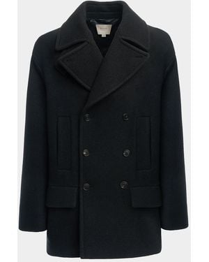 Malo Apos;S Oversized-Lapel Wool And Cashmere Peacoat - Black