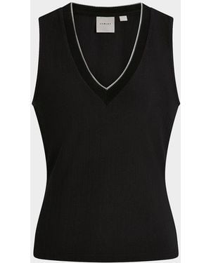 Varley Corby Rib-Knit Tank - Black