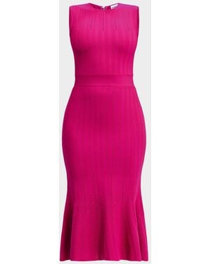 Hervé Léger The Alice Ribbed Midi Dress - Pink
