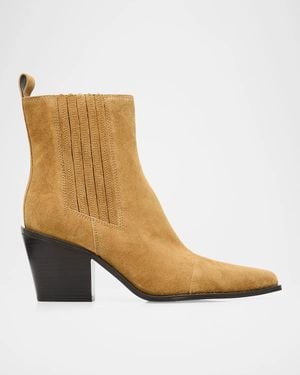 Rag & Bone 75Mm Newbury Suede Chelsea Boots - Natural