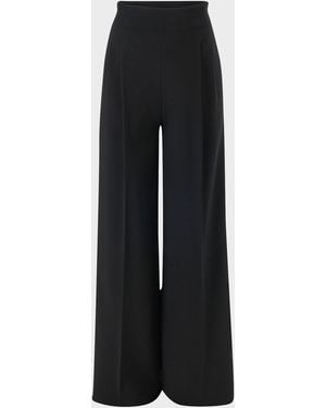 Carolina Herrera Marisol Pleated Wide-Leg Crepe Pants - Black