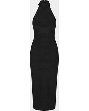 retroféte Runa Bandage Knit Midi Dress - Black