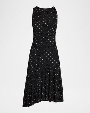 Rails Daija Sleeveless Polka Dot Midi Dress - Black