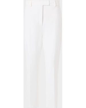 Akris Flavi Cotton-Stretch Denim Slim-Leg Capri Pants - White