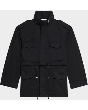 Helmut Lang Apos;S Field Jacket With Stowaway Hood - Blue