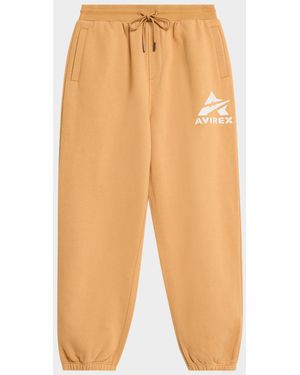 Avirex Apos;S Big A Cotton Fleece Drawstring Jogger Pants - Orange