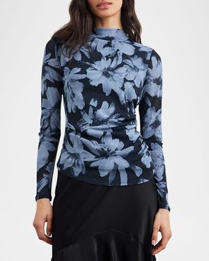 Rails Joelle Mock-Neck Top - Blue