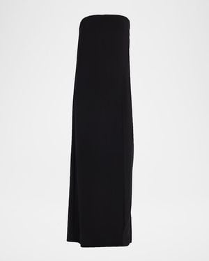 Halston Jacqueline Layered Strapless Crepe Jumpsuit - Black