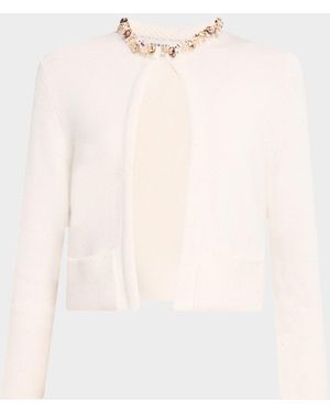 Dorothee Schumacher Sparkling Luxury Bead & Crystal-Trim Cardigan - Natural