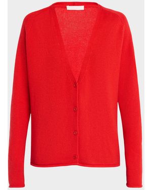 SABLYN Samson Relaxed Cashmere Cardigan - Red
