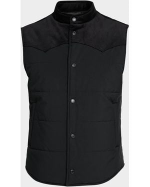Monfrere Apos;S Wayne Needle Corduroy Vest - Black