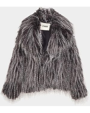 STAUD Soprano Faux-Fur Jacket - Gray