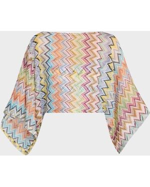 Missoni Zig Zag Knit Coverup Top - White