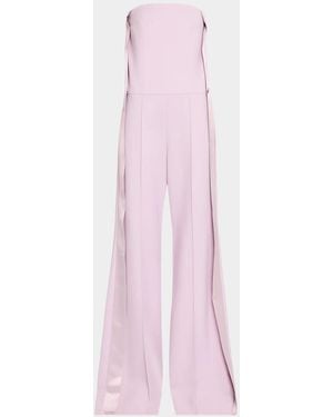 Zimmermann Clash Wide-Leg Tuxedo Jumpsuit - Pink