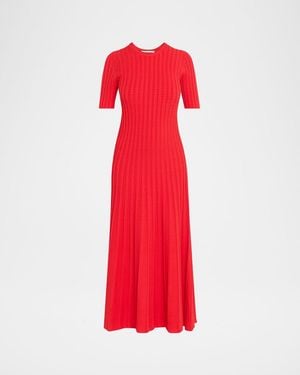 Jason Wu Cable-Knit Midi Sweater Dress - Red