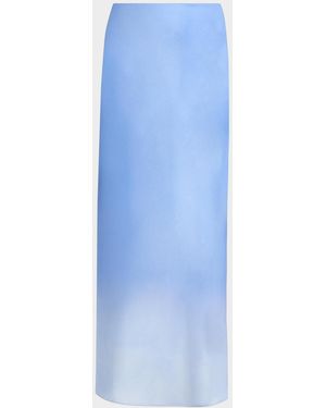 Significant Other Sian Ombré Satin Maxi Skirt - Blue