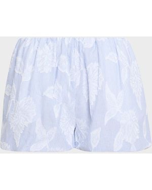 Generation Love Olson Floral Stripe Bubble Shorts - Blue