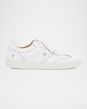 Frye Milly Leather Low-Top Sneakers - White