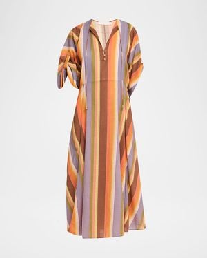 Zimmermann Solstice Tunic Midi Dress - Orange