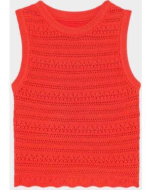 PQ Swim Crochet Sleeveless Top - Red