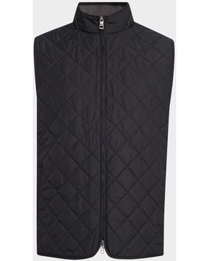 Peter Millar Apos;S Essex Quilted Stand-Collar Vest - Blue