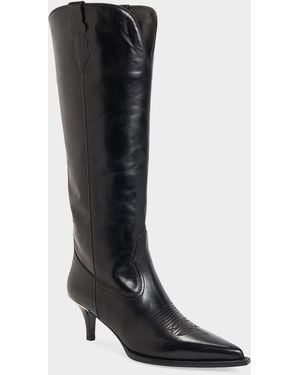 Partow 60Mm Tania Leather Knee-High Boots - Black