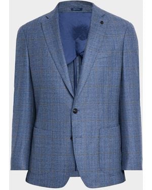 Peter Millar Delrose Windowpane Soft Sport Coat - Blue