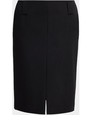 Versace Heavyweight Virgin Wool Pencil Skirt - Black