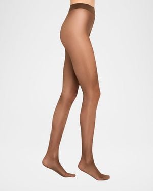 Wolford Satin Touch Shimmer Tights, 20 Denier - White