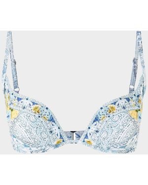 CAMILLA De Nada Grenada Continuous Underwire Bikini Top - Blue
