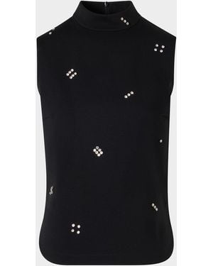 Akris Punto Diamond Dice Dot Blouse - Black