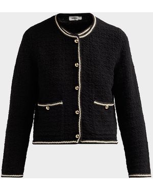 Jonathan Simkhai Anouk Cotton Button-Front Jacket - Black