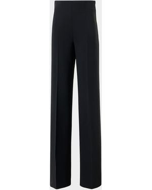 Akris Double-Face Wool Bootcut Pants - Blue