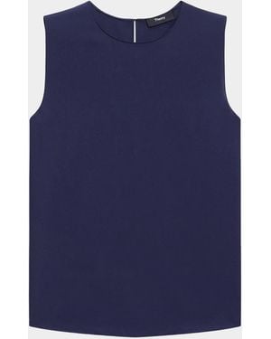 Theory Silk Straight Shell Top - Blue