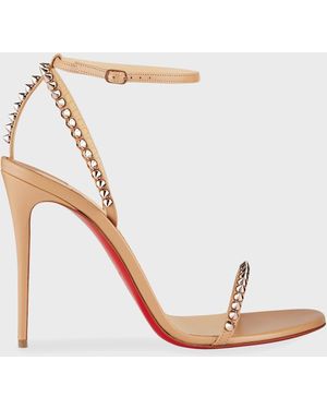 Christian Louboutin So Me Spike Sole Sandals - White