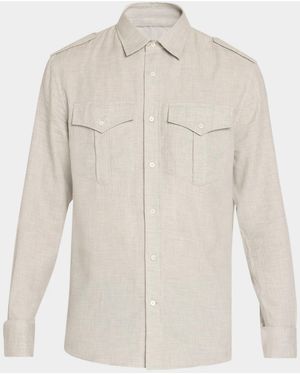 Brunello Cucinelli Apos;S Cashmere Utility Shirt - White