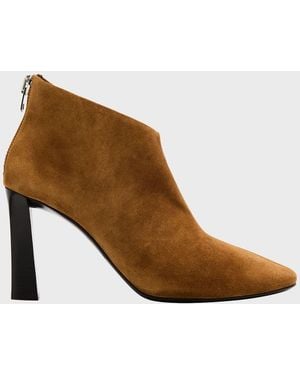 Giuseppe Zanotti Sensorial Suede Leather Ankle Booties - Brown