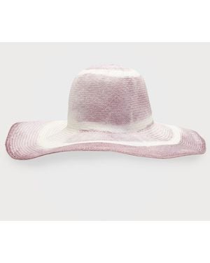 Barbisio Amos Two-Tone Straw Floppy Hat - Pink