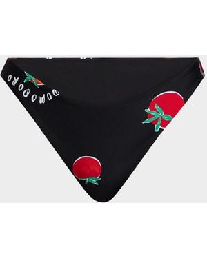MILLY Margot Pomodoro Bikini Bottom - Black