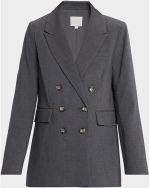 FAVORITE DAUGHTER The Phoebe Double-Breasted Blazer - Gray