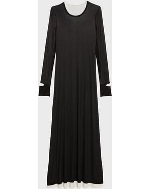 Helmut Lang Double-Layer Maxi Dress - Black