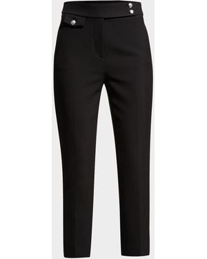 Veronica Beard Renzo Straight-leg Pants - Black