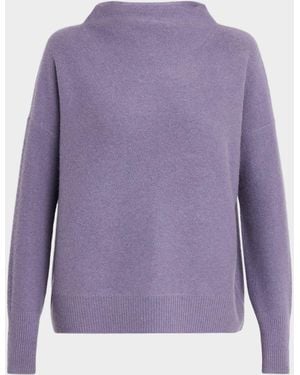 Vince Boiled Cashmere Turtleneck Pullover - Purple