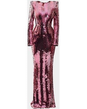 Zhivago The Past Returns Sequin Gown - Red