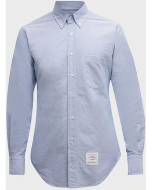 Thom Browne Apos;S Classic Sport Shirt W/ Stripes - Blue