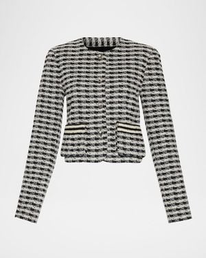 Ramy Brook Thomas Gingham Tweed Jacket - Black