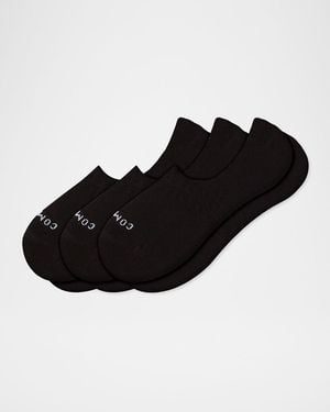 COMRAD Apos;S 3-Pack Cotton No-Show Socks With Grips - Black